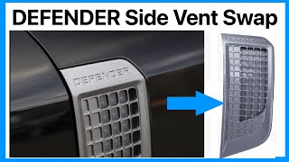 How To Remove  Swap  Change the Side Wing Vents on a New Land Rover Defender L663 [upl. by Boeke101]