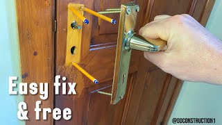 How to fix a Loose Door Handle  stripped screw holes [upl. by Suravat588]