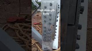 High strength bolts Transmission tower transmission kv tower construction [upl. by Kinnie]