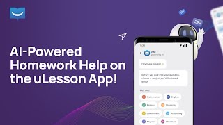 AIPowered Homework Help on the uLesson App✨ [upl. by Greiner]