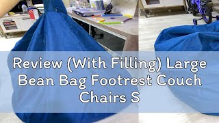 Review With Filling Large Bean Bag Footrest Couch Chairs Sofa Lazy Lounger Tatami Home Furniture [upl. by Armbrecht]