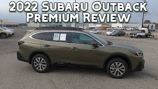 2022 Subaru Outback Premium Review Cargo Measurements Passenger Room Safety Features and More [upl. by Alletnahs]