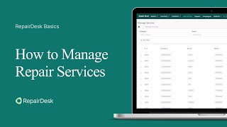 How to Manage Repair Services in RepairDesk [upl. by Borchert]