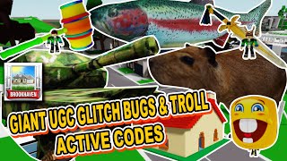 Brookhaven Giant UGC Glitch Bugs Trolls CODES robloxbrookhaven brookhaven robloxtrending [upl. by Auka]