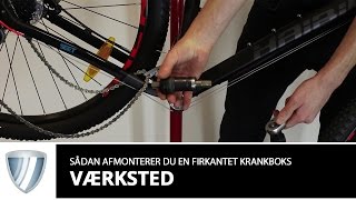 Sådan afmonterer du en krankboks med firkantet aksel samt Octalink [upl. by Gnas]