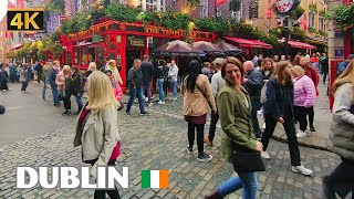 🇮🇪 DUBLIN IRELAND WALKING TOUR  Dublins lively atmosphere  Afternoon 4K Walking Tour [upl. by Anilosi168]