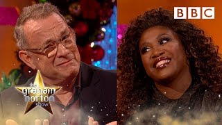 Tom Hanks and Motsi Mabuse scrutinise Strictly scoring  Graham Norton Show  BBC [upl. by Zerimar]