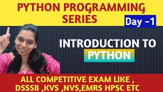 DAY 1 What Is Python  Introduction To Python Why Python  ns classes [upl. by Claudell173]