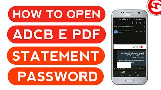 How To Open Adcb Bank Statement Pdf Password [upl. by Seraphina]