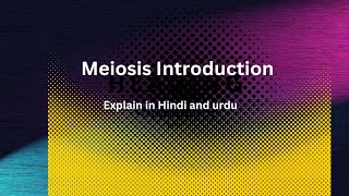 Meiosis Introduction Class 9th Chapter 05 Explain in Hindi and urdu [upl. by Assenat731]