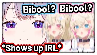 Biboo broke into FuwaMocos house IRL while they were streaming 【Hololive EN】 [upl. by Colb]