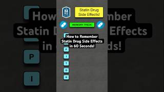 🔥 How to Remember Statin Drug Side Effects in 60 Seconds Pharmacology [upl. by Bendick]