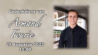 Gedenkdiens van Armand Fourie  25 Augustus 2023  1100 [upl. by Sallyann]