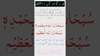 subhanallahi wa bihamdihi subhan allahil azeemsubhanallahi wa bihamdihizikr o azkarhadees [upl. by Ellehcil]