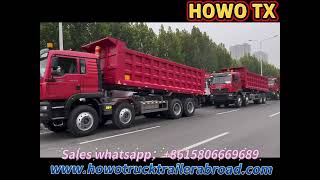 SINOTRUK HOWO TX dump turcks on the way to loading port Sales WhatsApp8615806669689 [upl. by Htehpaj273]