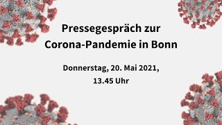 Pressegespräch zur CoronaPandemie in Bonn  20 Mai  1345 Uhr [upl. by Eiramlatsyrk]