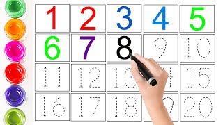 123 Numbers  1234 Number Names  1 To 20 Numbers Song  12345 learning for kids  Counting Numbers [upl. by Derag]