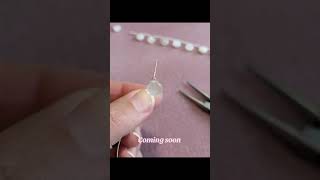 Stepbystep wirewrapping moonstone briolettes shorts [upl. by Onfre]