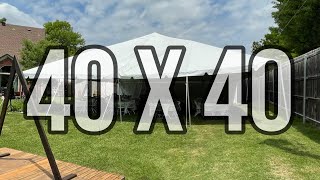 How To Setup a 40x40 Frame Tent  Party Rental Business [upl. by Stalker]