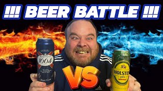 Euro Titans Collide KRONENBOURG vs HOLSTEN PILS beer battle [upl. by Portie]