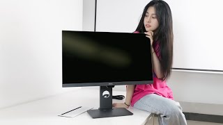 TypeC接口笔记本外接好选，明基PD2705Q专业显示器开箱 BenQ pd2705q display review [upl. by Nnadroj]