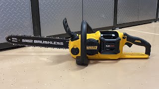 DeWalt 60V Cordless Chainsaw DCCS670 16quot overview chain removal amp install [upl. by Pollerd]