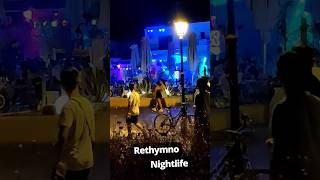 Nightlife in Rethymno On Crete Island Greece [upl. by Sairtemed]