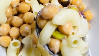 MACARONI SALAD 🥗  CHICKPEAS AND MACARONI SALAD [upl. by Kapoor559]