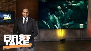 Stephen A Celebrates ‘OJ Made in America’ Win  Final Take  First Take  February 27 2017 [upl. by Ahseiyk]