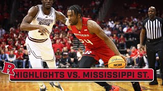 Rutgers vs Mississippi State  Highlights  Big Ten Mens Basketball  Dec 23 2023 [upl. by Arima]