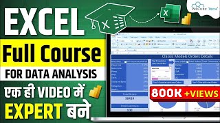 Excel Full Course for Data Analysis with Projects  2 Hours  Excel Tutorial 2024 [upl. by Nylodnarb]