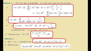 Raisonnement par récurrence   2exos 6cas [upl. by Yacano904]