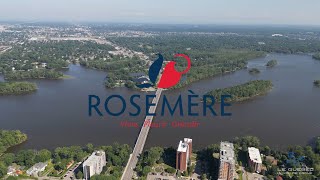 Ville de Rosemère RiveNord Montréal Québec Canada Survol par Drone production cinématique 4K [upl. by Valerle]