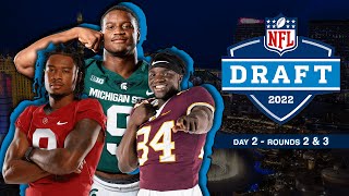 2022 NFL Draft Rounds 2 amp 3 LIVE reaction and analysis 🏈  NFL on ESPN [upl. by Truitt]