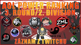 POWER RANKING AOL 2 DIV 3 ROUND SEASON V TOURNAMENT LEAGUE FOR EVERYONE [upl. by Shamma68]