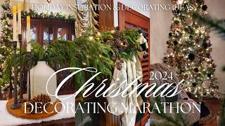 2024 CHRISTMAS DECORATING MARATHON  Whole House Decorate with Me amp Holiday Inspiration [upl. by Ellenid]