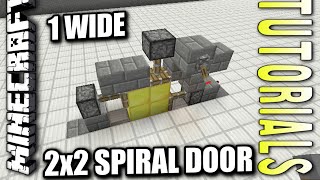 Minecraft Bedrock  2x2 SPIRAL PISTON DOOR 🚪  Tutorial  PS4  MCPE  Xbox  Windows amp Switch [upl. by Lahpos]