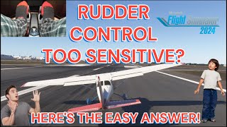 MSFS 24 How To Adjust Rudder Control Sensitivity in Microsoft Flight Simulator 2024 [upl. by Okir899]