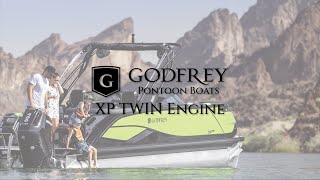 Godfrey Pontoon Boats  XP TWIN Engine [upl. by Zantos]