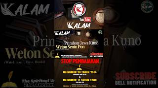 Weton Senin Pon shortvideo fyp kalam Kalam Short Instrumen [upl. by Yuzik873]