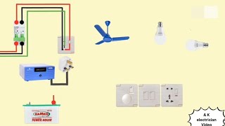 Inverter connection wiring diagram house wiring [upl. by Ingeberg]