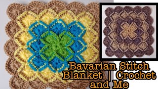 How To Crochet Bavarian Stitch Blanket  Crochet and Me [upl. by Hamrnand]