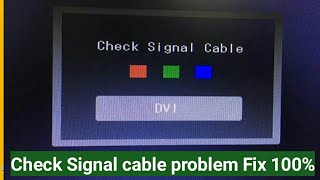 Check Signal Cable Monitor Problem 100 Fix  PC vga cable problem [upl. by Hobard]