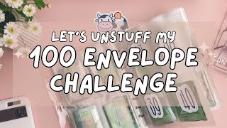 Let’s unstuff my 100 envelope savings challenge  100 Envelope Savings Challenge COMPLETED [upl. by Felipe897]