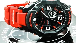 Casio GSHOCK GAviation GA10004B REVIEW  How To Set Time  LIGHT DISPLAY [upl. by Firestone757]