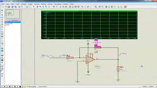 OP AMP sine wave input integrator experiment by PROTEUS [upl. by Tuppeny]