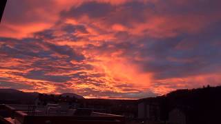 Red Sky Sunset Timelapse 1080p [upl. by Kempe]