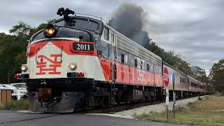 Final Cape Cod Brunch Train Of 2024 Cape Central Railroad Bourne MA 101324 [upl. by Nalani]