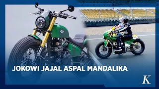 Gaya Jokowi Jajal 17 Tikungan Mandalika dengan Kawasaki W175 Garapan Katros Garage [upl. by Analahs]