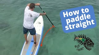 SUP Tips How to paddle straight on a Stand Up Paddleboard reverse J stroke [upl. by Thurmann]